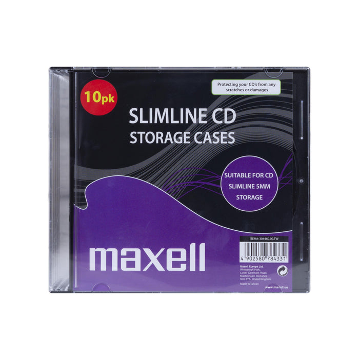 Boxes for CD/DVD MAXELL Slim Black 10pk /price for 10 pcs./