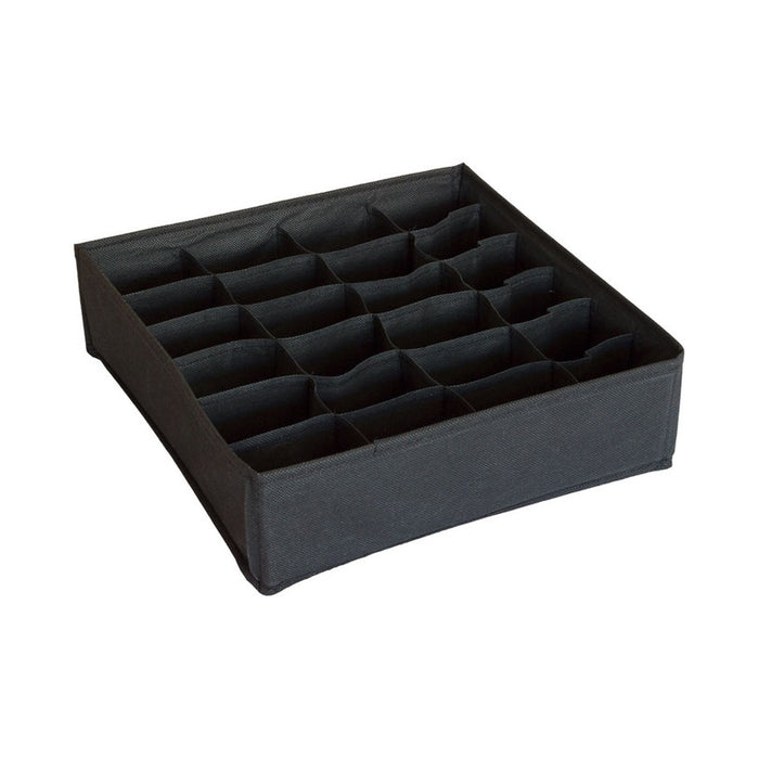ORGANIZER 24 COMPARTMENTS 30X30X8 CM BLACK MAXHOME