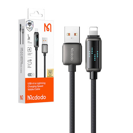 Mcdodo CA-5250 USB-A to Lightning cable, LED display, 1.2m