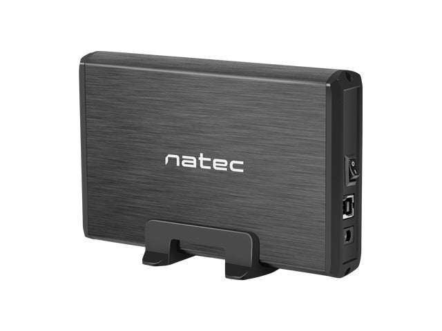 Natec External HDD/SSD Enclosure Rhino SATA 3.5" USB 3.0 Aluminium Black