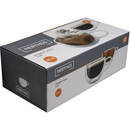 DOUBLE-WALLED COFFEE GLASS 2PCS 200 ML NERTHUS