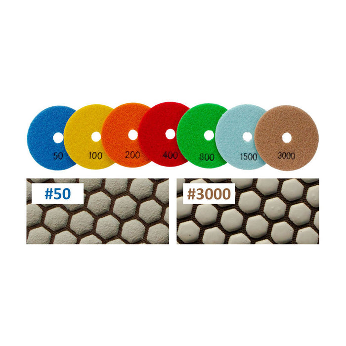SET OF DIAMOND DRY POLISHING DISCS 7 PCS NEXTOOL SPD-710