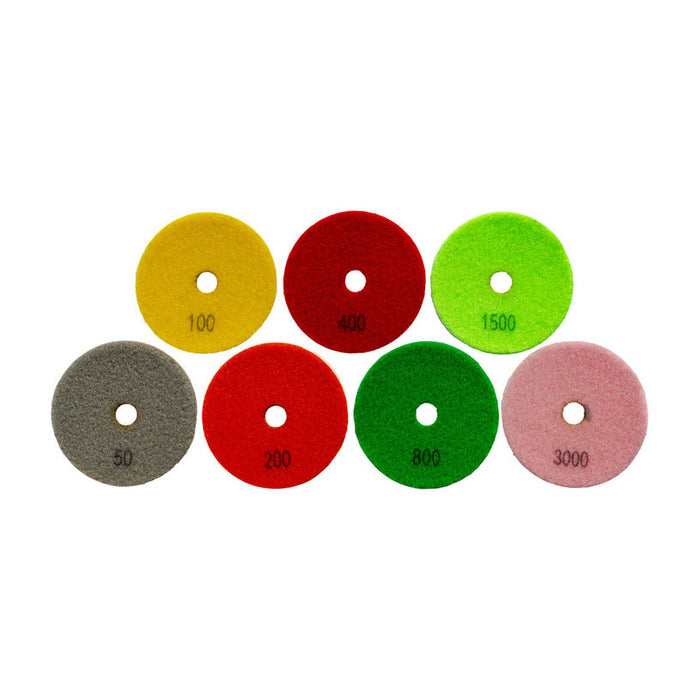 SET OF DIAMOND DISCS FOR WET POLISHING 7 PCS NEXTOOL SPD-715