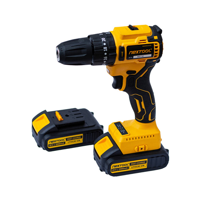 CORDLESS BRUSHLESS IMPACT DRILL NEXTOOL MAX55-232 20 V, 55.00 nm, NUMBER OF BATTERIES 2, 2.00 Ah, SUITCASE