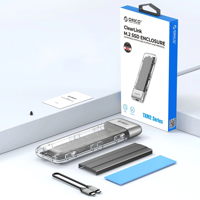 Orico TXM2-C3 M.2 NVME USB-C 3.2 10Gb/s Disk Drive - Gray