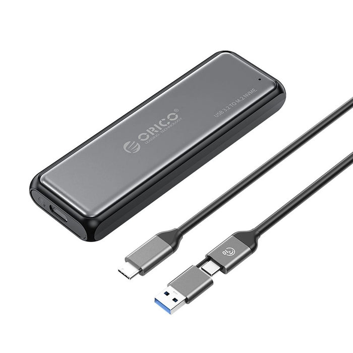 Orico DDM2-C3-G2 M.2 NVME USB-A USB-C 3.2 10Gb/s Disk Drive - Gray