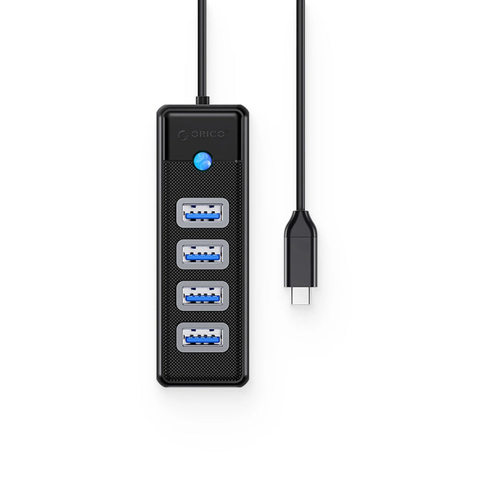 Orico PW4U-C3 USB-C / 4x USB-A 3.0 Hub - Black