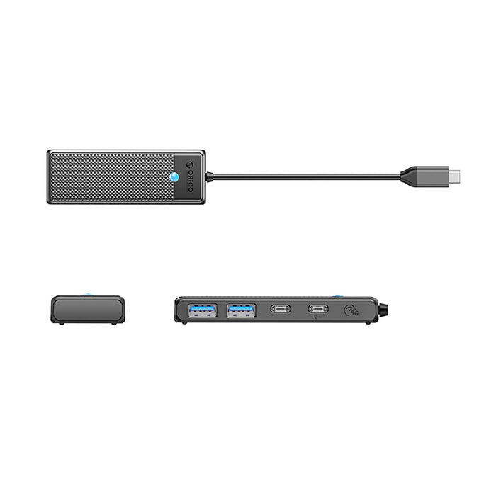 Hub USB-C Orico PAPW2AC-C3 docking station 2x USB-A 3.0 + 2x USB-C 3.0 - black