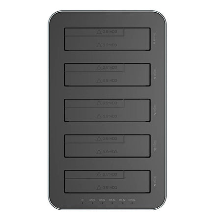 Orico docking station for 2.5" / 3.5" HDD / SSD, 5Gbps, USB-C to USB-C/A with cloning function (black)