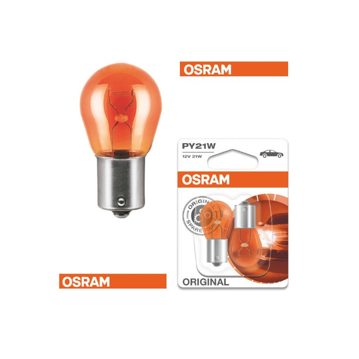CAR LAMP 7507 PY21W ORANGE 12V BAU15s UNPACKED OSRAM
