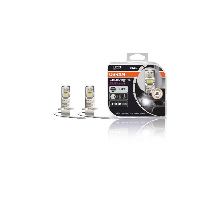 CAR LED LAMP FOR HIGH AND DIP BEAMS WITH THE PLUG & PLAY SYSTEM 64151DWESY H3 8W 12V PK22S BOX2 OSRAM