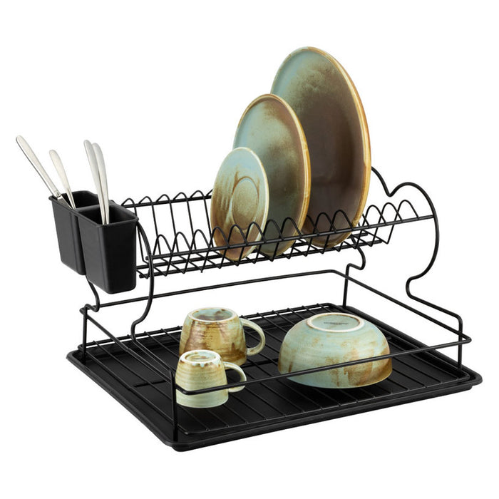 DRYER FOR DISHES BLACK 2 TIER PERILLA
