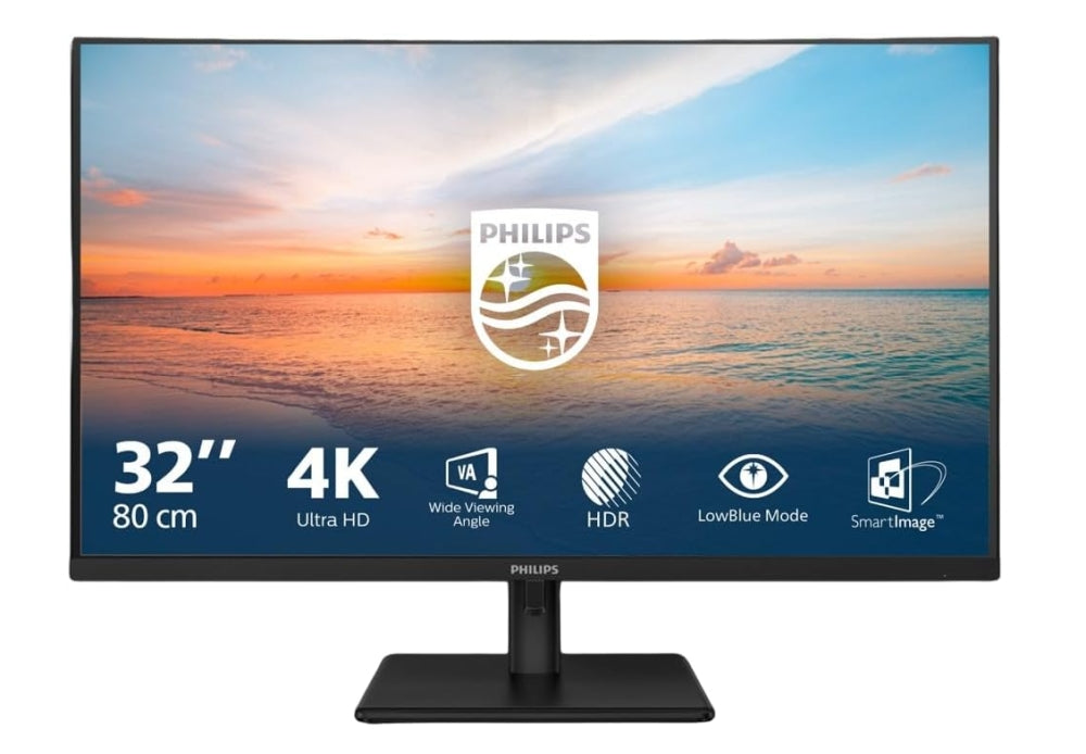 Philips 32E1N1800LA, 31.5" VA WLED, 3840x2160@60Hz, 4ms GtG, 300cd m/2, 3500:1, Mega Infinity DCR, Adaptive Sync, FlickerFree, Blue Light tech. Soft., 2Wx2, Tilt, 2xHDMI, DP