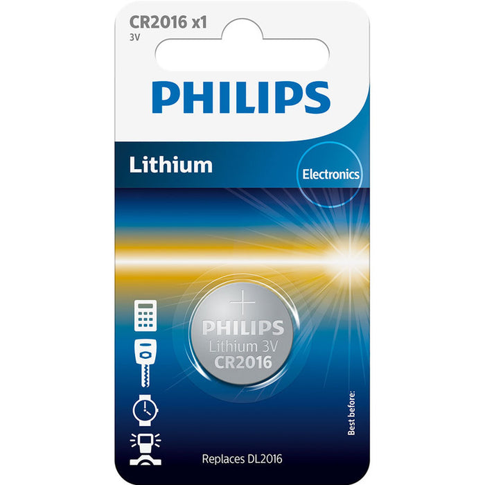 BATTERIES PHILIPS LITHIUM CR2016/01B