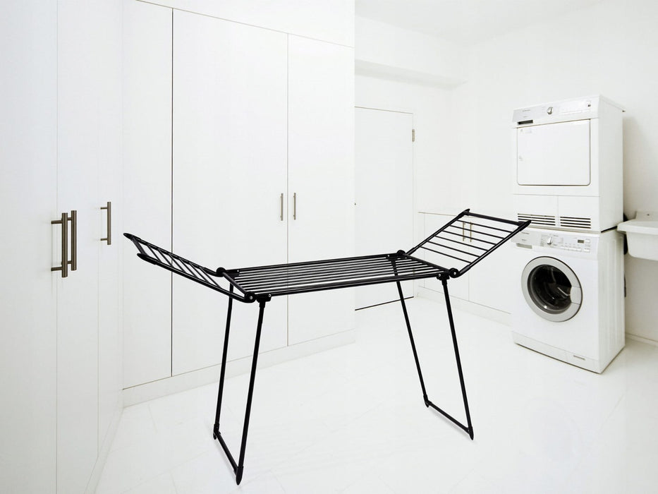 AMALFI foldable laundry drying rack, black