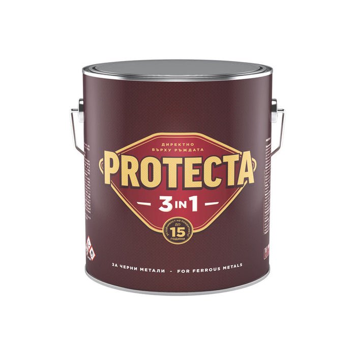 3 IN 1 ENAMEL LACQUER 2.5 L COLOR BLACK METALLIC PROTECTA