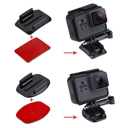 Set of Puluz stickers and mounts for spot cameras (including Insta360 X4 / X5 / DJI Osmo Action 5 Pro).