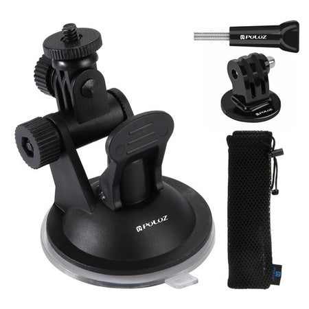 Puluz car windshield mount for sports cameras (including Osmo Action 5 Pro, Insta360 X5)