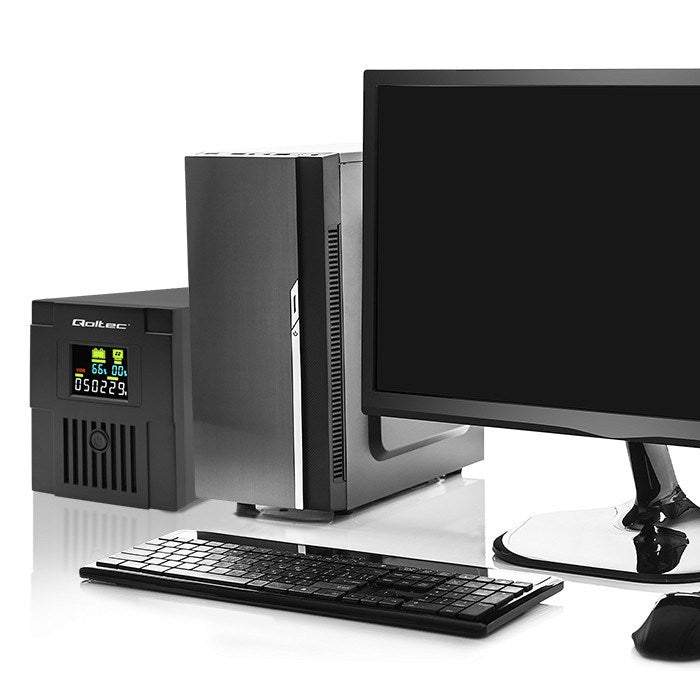 Uninterruptible Power Supply System Interactive UPS Qoltec 53770 900 W