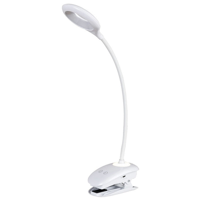 LED TABLE LAMP 4W 400K WITH CLIP, WHITE RABALUX HARRIS
