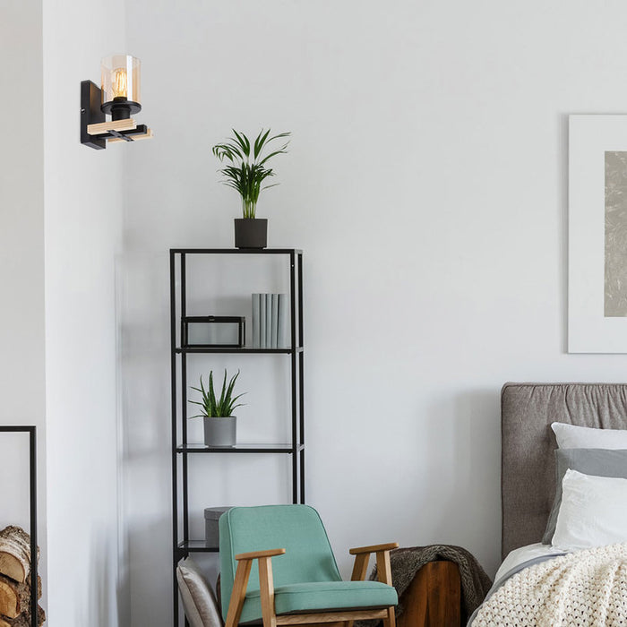 WALL LIGHT E27 BLACK RABALUX NIYLAH