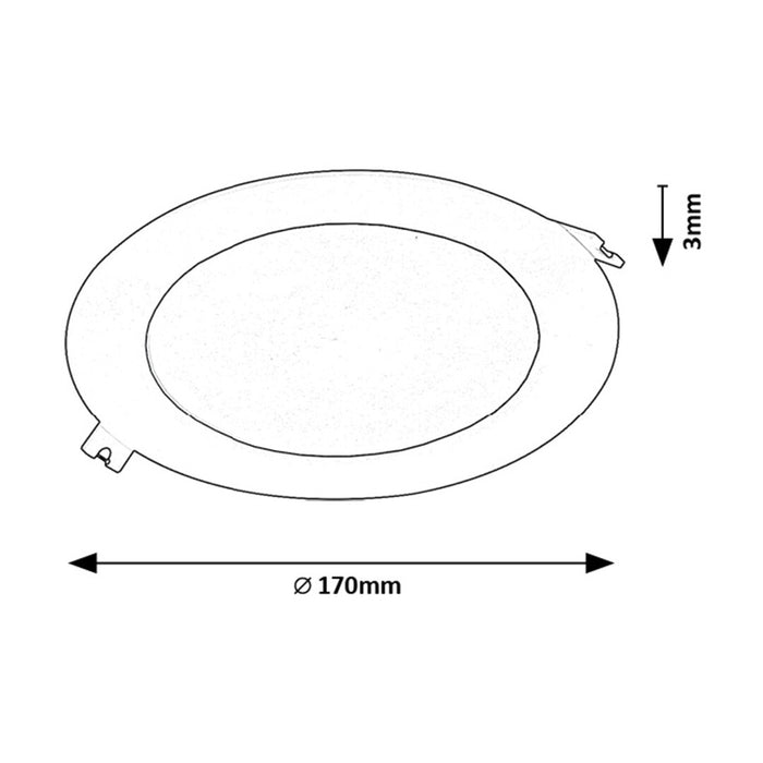 LED PANEL 12W 4000K BLACK RABALUX SHAUN