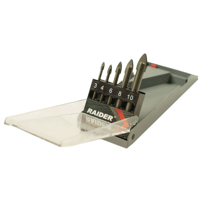 SET OF TOOLS FOR GLASS 5 PCS. F3, 4, 6, 8 AND 10 RAIDER