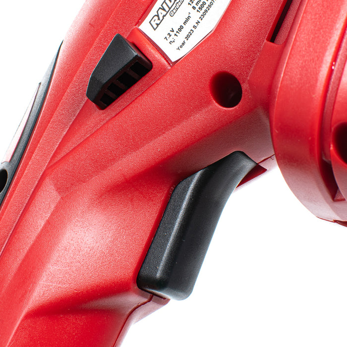 BATTERY GRASS TRIMMER RAIDER RD-GSSL04 7.2 V, 1.50 Ah, WORKING WIDTH WITH SHRUB BLADE 120 mm, WORKING WIDTH WITH GRASS BLADE 90 mm