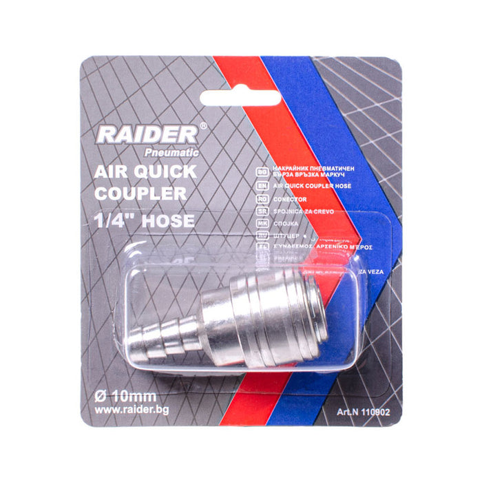PNEUMATIC TIP WITH QUICK CONNECTION 1/4" HOSE Ф10MM RAIDER