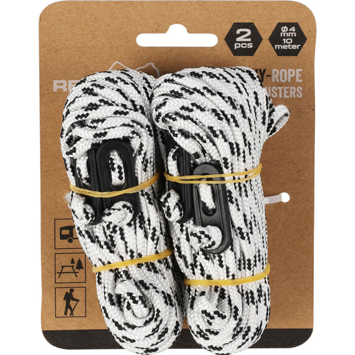 CAMPING ROPE F4MM 10M 2PCS REDCLIFFS OUTDOOR CY8001760 / CY8001770