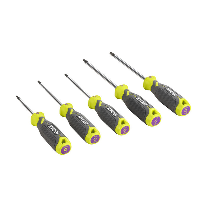 MAGNETIC SCREWDRIVER SET 5 PIECES TORX RYOBI RHSDST5