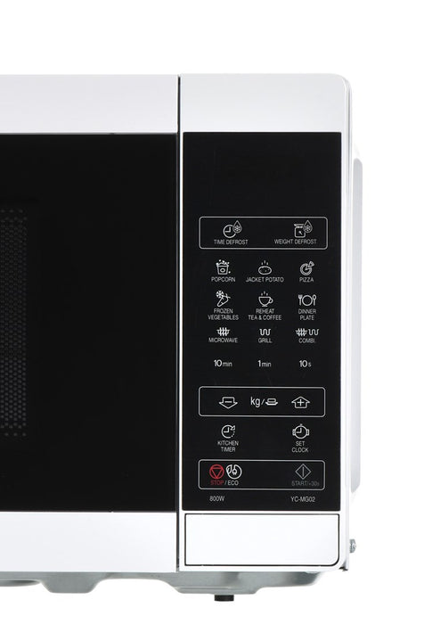 Sharp YC-MG02E-W microwave Countertop 20 L 800 W Blue, White