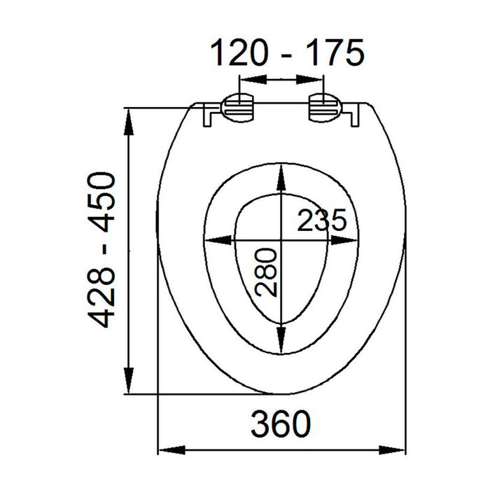 TOILET SEAT FOR CHILDREN AND ADULTS SANITA PLASTIC