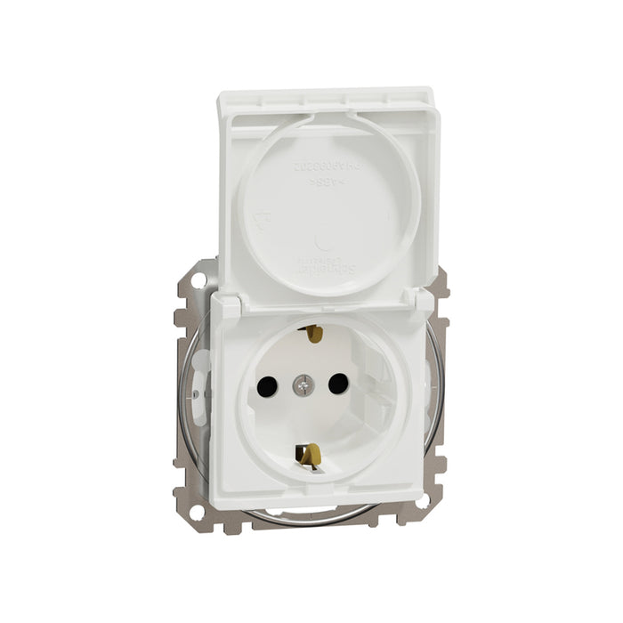 CONTACT WITH COVER IP44 WHITE SCHNEIDER SEDNA (SDD211023)