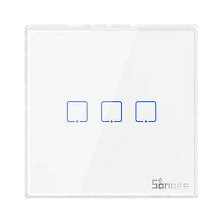 Smart Wireless Wall Switch Sonoff T2EU3C-RF 433MHz (3-channel)