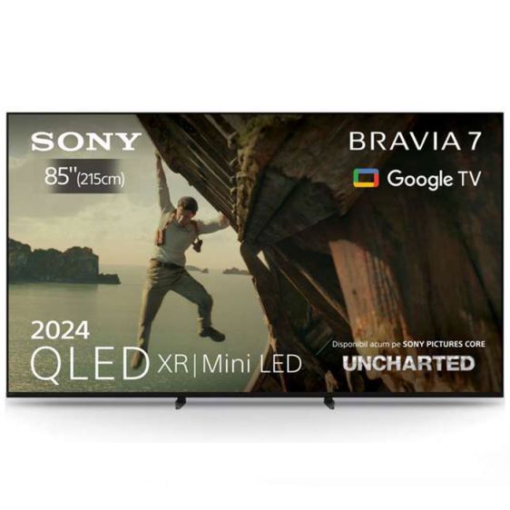 TV SONY Bravia 7 K85XR70, 85" (215 cm), QLED XR, Mini LED, 4K Ultra HD, Smart Google TV, (2024)