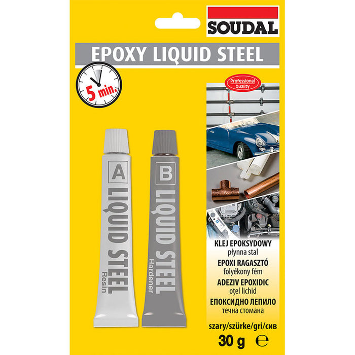 ASSEMBLY ADHESIVE EPOXY LIQUID STEEL 30 G SOUDAL