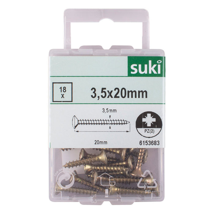 WOOD SCREW 3.5X20 MM SUKI 18 PCS
