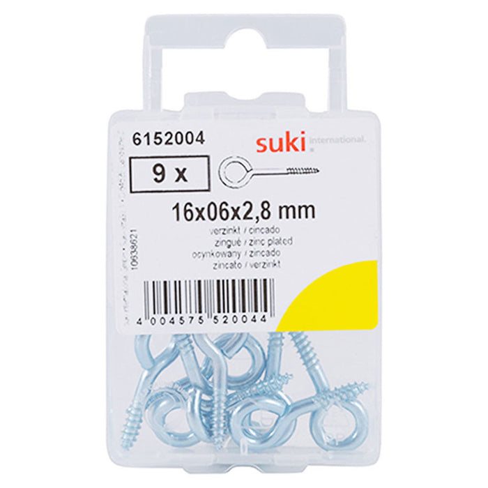 SCREW-RING FOR WOOD 16X06X2.8MM SUKI