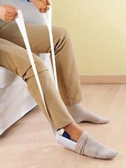 Sock fitting device Frotte