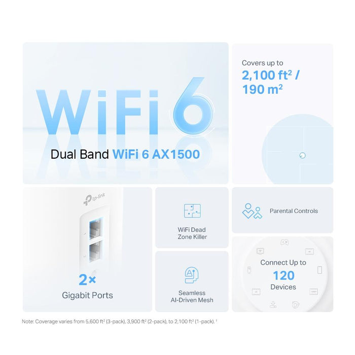 Mesh system TP-Link Deco X10 Wi-Fi 6 AX1500 - 2 pcs