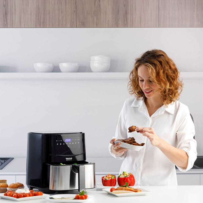 Taurus AF1450XD Single 5 L Stand-alone 1450 W Hot air fryer Black, Stainless steel