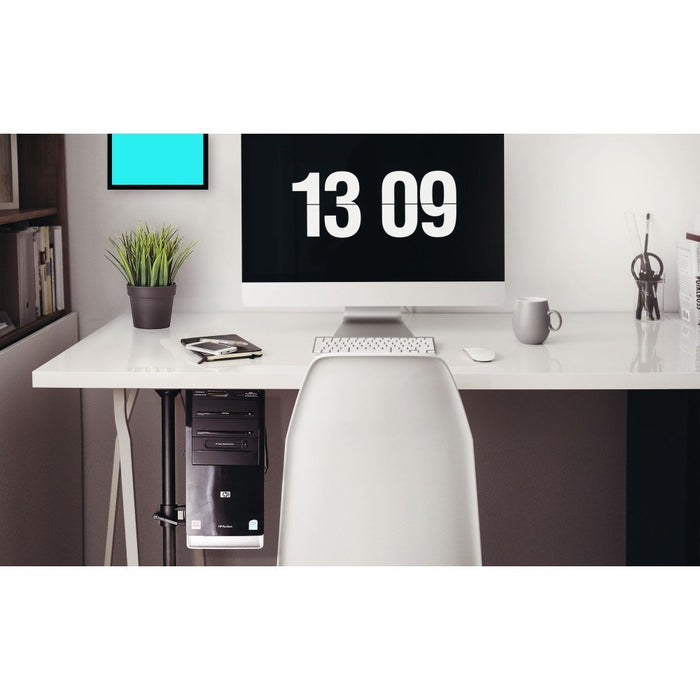 Techly ICA-CS 63 CPU holder Desk-mounted CPU holder Black