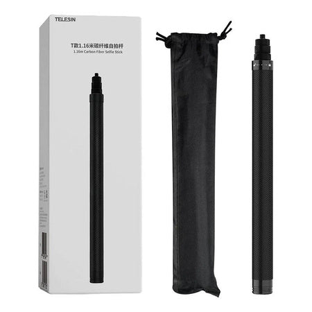1.16m long Telesin carbon fiber selfie stick for sports cameras