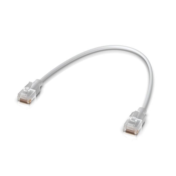 Ubiquiti UACC-Cable-Patch-EL-0.3M-W networking cable Translucent, White Cat6