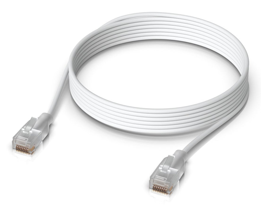 Ubiquiti UACC-Cable-Patch-EL-3M-W networking cable Translucent, White Cat6