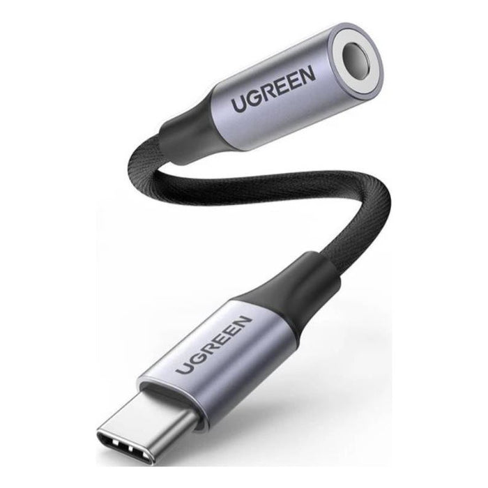 КАБЕЛ АДАПТЕР USB-C/3.5мм АУДИО 10СМ UGREEN - ЧЕРЕН