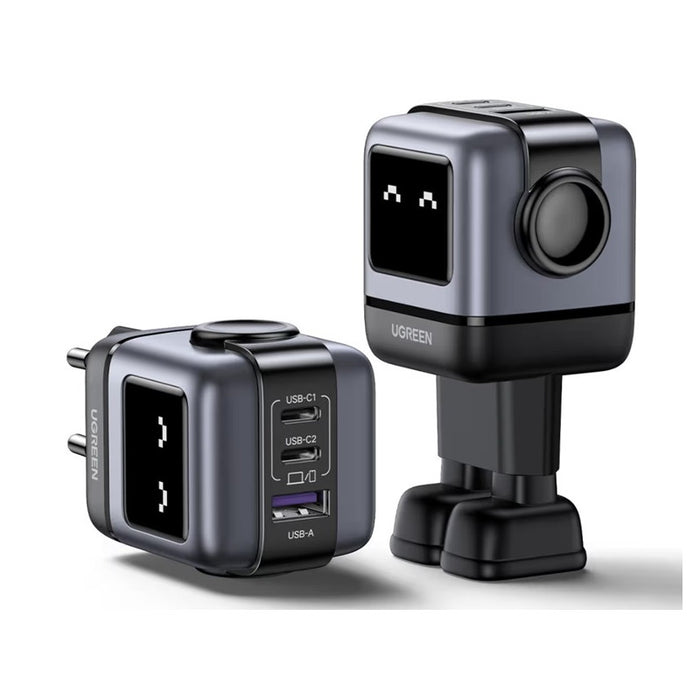CD361 CHARGER 2xUSB-C,1xUSBA,65W,ROBOT,UGREEN - GRAY