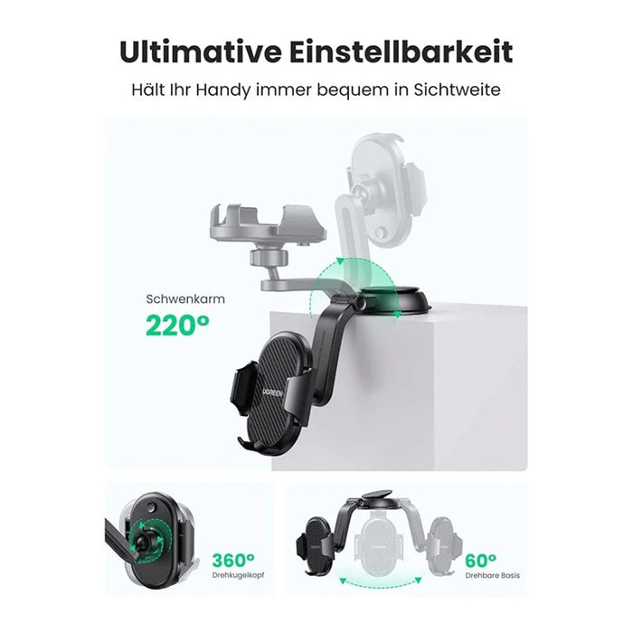 UNIVERSAL CAR PHONE HOLDER DASHBOARD/GLASS LP405 UGREEN