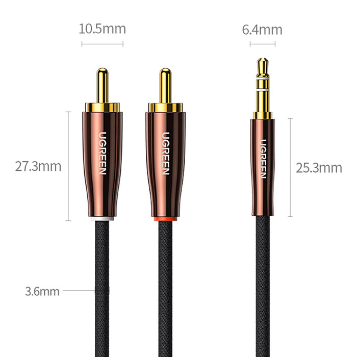 Ugreen cable audio cable 3.5 mm mini jack (male) - 2RCA (male) 2m copper (AV170)